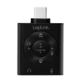 logilink ua0365 usb c audio adapter c m to 2 x 35 mm f virt71 black 015m extra photo 2