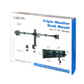 logilink bp0107 triple monitor mount stand adjustable arm 17 27 extra photo 4
