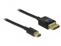 delock 84927 mini displayport to displayport cable 8k 60 hz 1 m dp 8k certified extra photo 1