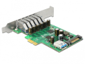 delock 89377 pci express card 6 x external 1 x internal usb 30 extra photo 1