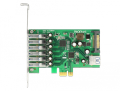 delock 89377 pci express card 6 x external 1 x internal usb 30 extra photo 3