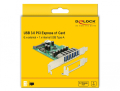 delock 89377 pci express card 6 x external 1 x internal usb 30 extra photo 5