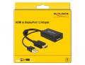 delock 62667 adapter hdmi a male displayport 12 female black extra photo 2