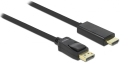 delock 82441 cable displayport 11 male high speed hdmi a male passive 5 m black extra photo 1