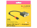 delock 63312 adapter usb type c male displayport female dp alt mode 4k 60 hz extra photo 2
