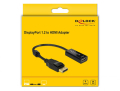 delock 62609 adapter displayport 12 male hdmi female 4k passive black extra photo 2