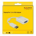 delock 61766 adapter displayport 12 male vga female passive white extra photo 1