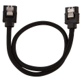 corsair diy cable premium sleeved sata data cable set straight connectors black 30cm extra photo 1