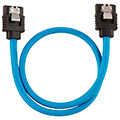 corsair diy cable premium sleeved sata data cable set straight connectors blue 30cm extra photo 1