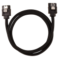 corsair diy cable premium sleeved sata data cable set straight connectors black 60cm extra photo 1