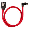 corsair diy cable premium sleeved sata data cable set 90 connectors red 30cm extra photo 1