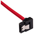 corsair diy cable premium sleeved sata data cable set 90 connectors red 30cm extra photo 2