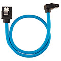 corsair diy cable premium sleeved sata data cable set 90 connectors blue 30cm extra photo 1