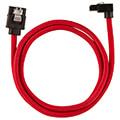 corsair diy cable premium sleeved sata data cable set 90 connectors red 60cm extra photo 1