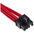 corsair diy cable premium individually sleeved split pcie cable 2 connectors type4 gen4 red extra photo 1