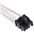corsair diy cable premium individually sleeved split pcie cable 2 connectors type4 gen4 white extra photo 1