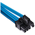 corsair diy cable premium individually sleeved split pcie cable 2 connectors type4 gen4 blue extra photo 1