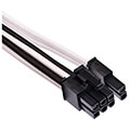 corsair diy cable premium individually sleeved split pcie cable 2 conn type4 gen4 white black extra photo 1