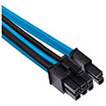 corsair diy cable premium individually sleeved split pcie cable 2 conn type4 gen4 blue black extra photo 1