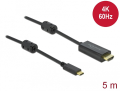 delock 85972 active usb type c to hdmi cable dp alt mode 4k 60 hz 5m extra photo 1