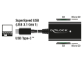 delock 91740 usb 31 gen 1 card reader usb type c male 4 slots extra photo 2