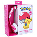 pokemon pokeball kids headphones pink extra photo 1