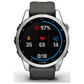 smartwatch garmin fenix 7s 42mm silver with graphite band extra photo 1