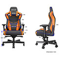 anda seat gaming chair ad12xl kaiser ii black orange extra photo 4