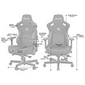 anda seat gaming chair kaiser 3 xl black fabric extra photo 4