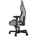 anda seat gaming chair t pro ii light grey black fabric with alcantara stripes extra photo 2