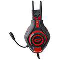 esperanza egh420r headphones with microphone deathstrike red extra photo 2