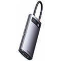 baseus metal gleam series 6 in 1 docking station 3x usb 30 type c pd hdmi vga grey extra photo 2