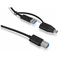 icy box ib 1124l c3 dockingstation for 1x hdd ssd with usb 30 type a or type c combo cable extra photo 4