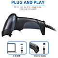 barcode scanner netum nt m1 1d laser usb extra photo 1