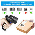 barcode scanner netum nt l6s 1d wireless 24g ccd with stand extra photo 1