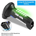 barcode scanner netum nt l6s 1d wireless 24g ccd with stand extra photo 3