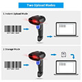 barcode scanner netum nt l6s 1d wireless 24g ccd with stand extra photo 5
