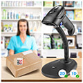 barcode scanner netum nt l6s 1d wireless 24g ccd with stand extra photo 7