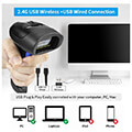 barcode scanner netum nt l8s 2d wireless 24g qr with stand extra photo 2