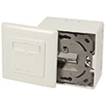 logilink np0006a cat6 wall outlet 2x rj45 shielded with back box pure white extra photo 2
