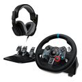 logitech g29 driving force racing wheel for ps3 ps4 ps5 pc pedals astro a10 gaming headset bundle extra photo 1