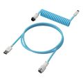 kalodio pliktrologioy hyperx usb c coiled cable light blue 6j680aa extra photo 1