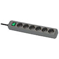 brennenstuhl eco line 6 socket silver 15m switch extra photo 1