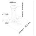 neomountsby newstar beamer c80white projector ceiling mount white extra photo 6