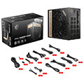 psu msi meg ai1300p pcie5 unit 1300w 24 pin atx atx black extra photo 5