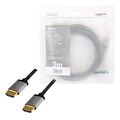 logilink cha0102 hdmi cable a m to a m 4k 60 hz alu black grey 3m extra photo 2