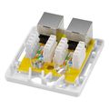 logilink np0097 cat6a wall outlet 2x rj45 shielded pure white extra photo 1