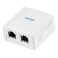 logilink np0097 cat6a wall outlet 2x rj45 shielded pure white extra photo 2