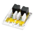 logilink np0101 cat6a wall outlet 2x rj45 unshielded pure white extra photo 2