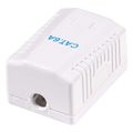 logilink np0100 cat6a wall outlet 1x rj45 unshielded pure white extra photo 1